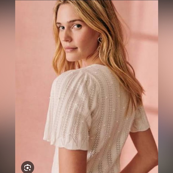 Sezane Davie Top in Ecru - Picture 6 of 7